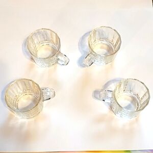 Punchbowl Glass Mug With  Handle (Set of 4)